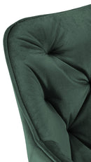 2er Set Elegante Samtstühle Luxuriöses Design Stabiles Metallgestell