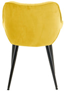 2er Set Elegante Samtstühle Luxuriöses Design Stabiles Metallgestell