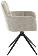 2er-Set Esszimmerstühle  Stoff, 180°-Schwenk, gepolstert