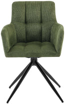 2er-Set Esszimmerstühle  Stoff, 180°-Schwenk, gepolstert