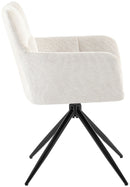 2er-Set Esszimmerstühle  Stoff, 180°-Schwenk, gepolstert