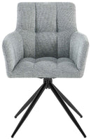 2er-Set Esszimmerstühle  Stoff, 180°-Schwenk, gepolstert