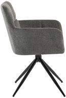 2er-Set Esszimmerstühle  Stoff, 180°-Schwenk, gepolstert