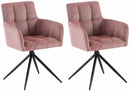 2er-Set Esszimmerstühle  Stoff, 180°-Schwenk, gepolstert