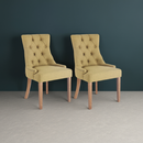 2er Set Esszimmerstühle mit Stoffbezug  Moderne Küchenstühle mit Rückenlehne für Esszimmer & Küche