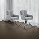2er-Set Esszimmerstühle  Stoff, 180° drehbar, gepolstert