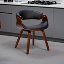 Esszimmerstuhl aus Holz Designerstuhl mit Kunststoff-Sitzschale Moderner Skandi-Look Für Küche & Esszimmer Einzelstuhl