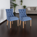 2er Set Esszimmerstühle mit Stoffbezug  Moderne Küchenstühle mit Rückenlehne für Esszimmer & Küche