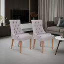 2er Set Esszimmerstühle mit Stoffbezug  Moderne Küchenstühle mit Rückenlehne für Esszimmer & Küche