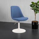 Bequemer Stoffstuhl robustes Metallgestell, Designer Schalenstuhl