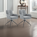 2er-Set Esszimmerstühle  Stoff, 180° drehbar, gepolstert