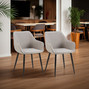 2er Set Esszimmerstühle Moderner Stuhl  Gestell aus Stahl Für Küche, Esszimmer, Café