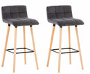 2er Set Barhocker Lincoln Samt