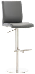 Barhocker höhenverstellbar mit Rückenlehne & Fußstütze Kunstleder Gaslift 360° drehbar
