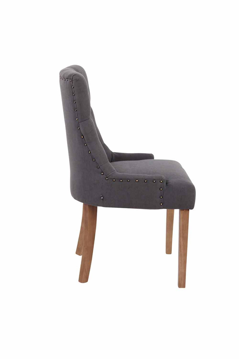 2er Set Esszimmerstühle mit Stoffbezug  Moderne Küchenstühle mit Rückenlehne für Esszimmer & Küche