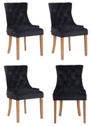 Premium 4er Set Esszimmerstühle mit Samtbezug, modern, 4 Stühle für Küche & Esszimmer Hochwertige Holzgestelle Designerstuhl