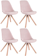 4er Set Stühle Toulouse Samt Square