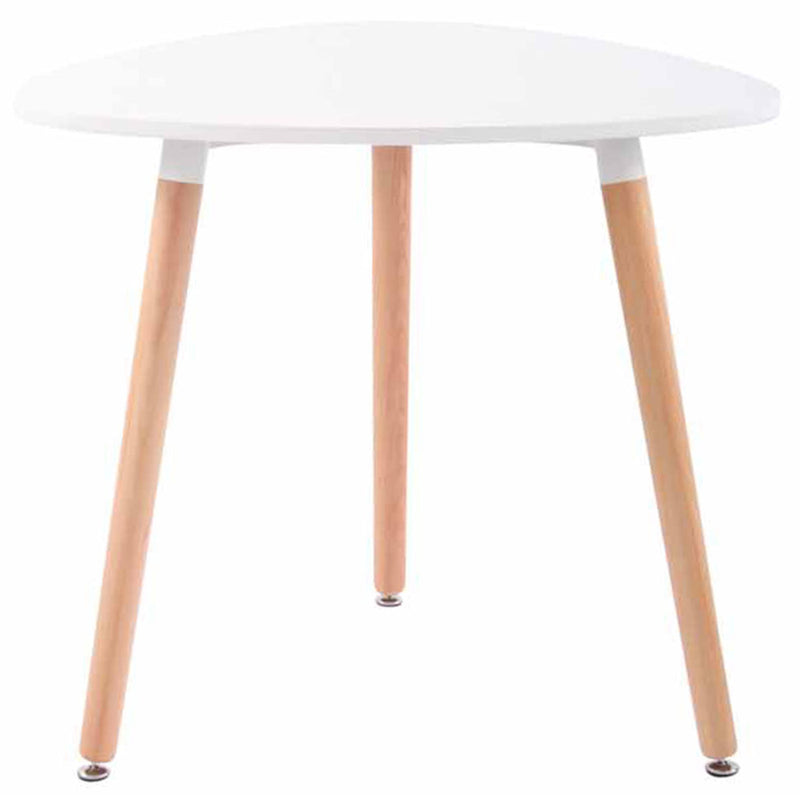 Essgruppe 3-tlg. Tisch & 3 Stühle Buchenholz & MDF Kunstleder