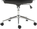 Bürostuh mit Kunstleder & Wippmechanismus höhenverstellbar Chrom Gestell 5 Rollen