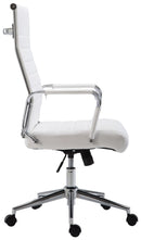 Bürostuh mit Kunstleder & Wippmechanismus höhenverstellbar Chrom Gestell 5 Rollen