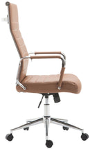 Bürostuh mit Kunstleder & Wippmechanismus höhenverstellbar Chrom Gestell 5 Rollen