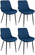 4er Set Esszimmerstühle Victoria Samt-Bezug