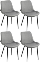 4er Set Esszimmerstühle Victoria Samt-Bezug