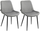 2er Set Esszimmerstühle Victoria Samt-Bezug