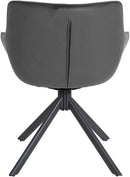 Eleganter Esszimmerstuhl mit Samtbezug und selbstjustierendem Drehmechanismus