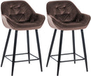 2er Set Barhocker Gibson Samt Sitzhöhe 76 cm