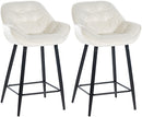 2er Set Barhocker Gibson Samt Sitzhöhe 76 cm