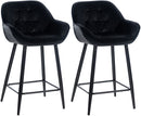 2er Set Barhocker Gibson Samt Sitzhöhe 76 cm