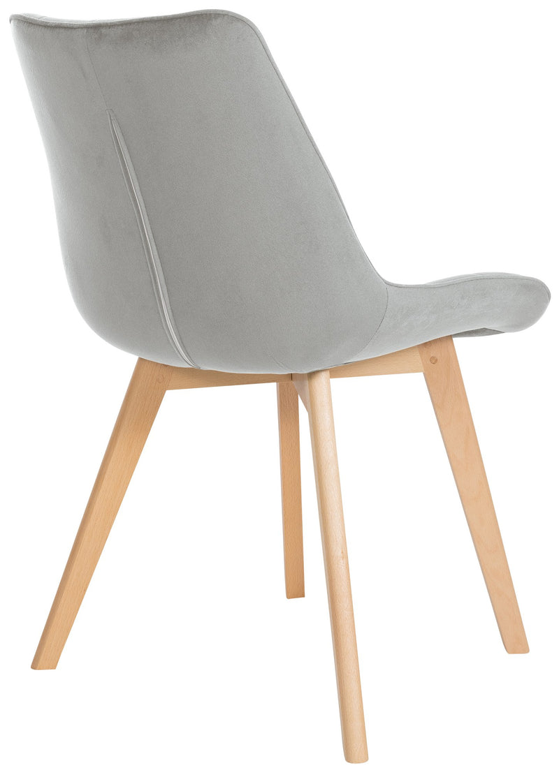 Esszimmerstühle 2er Set mit Samtbezug und Holzgestell - Moderne Polsterstühle 150 kg belastbar