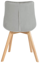 Esszimmerstühle 2er Set mit Samtbezug und Holzgestell - Moderne Polsterstühle 150 kg belastbar