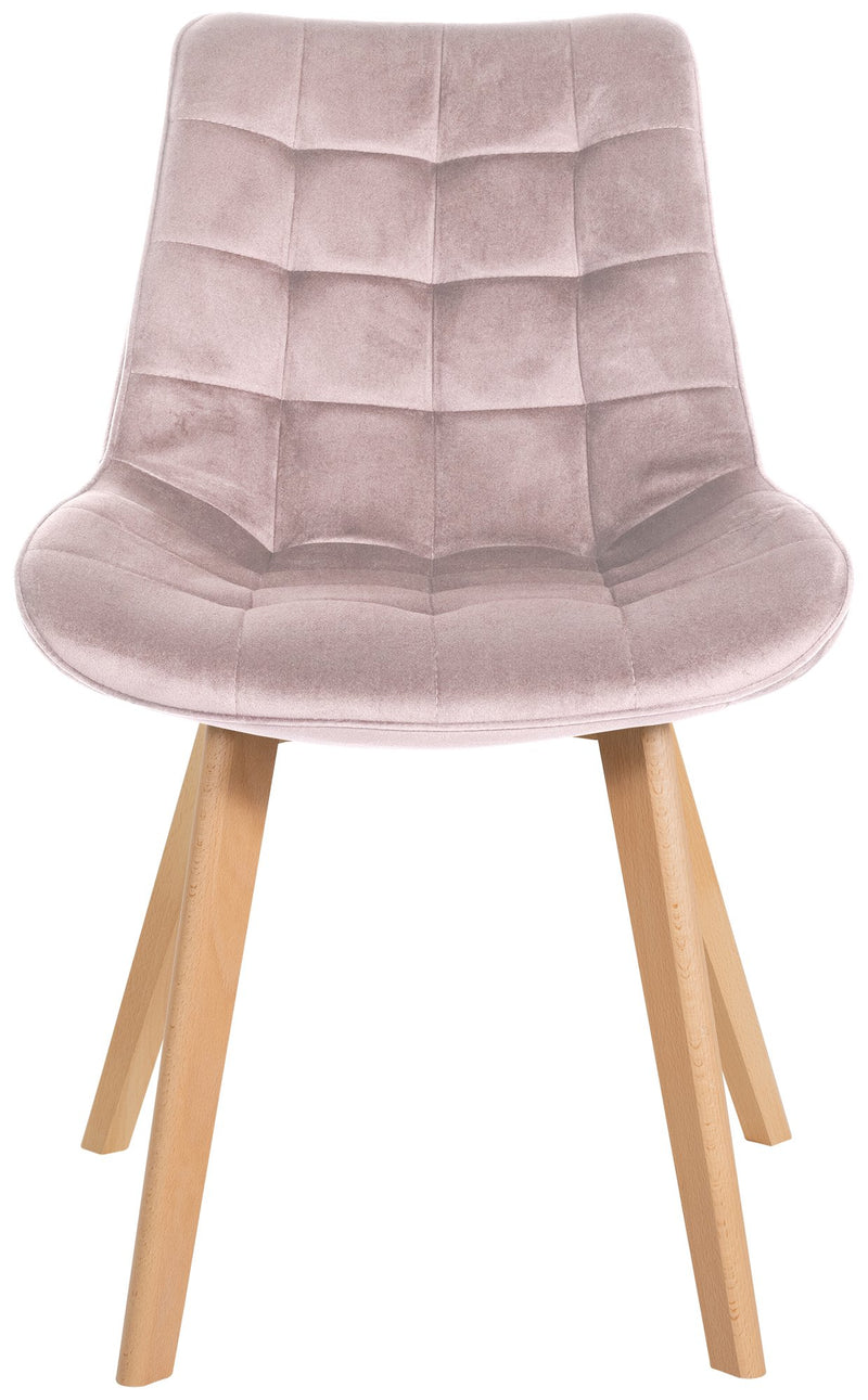 Esszimmerstühle 2er Set mit Samtbezug und Holzgestell - Moderne Polsterstühle 150 kg belastbar