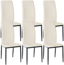 6er-Set gepolsterte Esszimmerstühle im modernen Design mit Samt- oder Kunstlederbezug