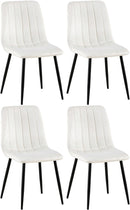 4er Set Esszimmerstühle modern, bequem & stilvoll Stoff & Samt