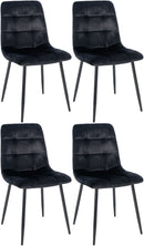 4er-Set Esszimmerstühle bequeme Lehne, bis 150 kg, Bodenschutz