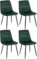 4er-Set Esszimmerstühle bequeme Lehne, bis 150 kg, Bodenschutz