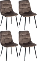 4er-Set Esszimmerstühle bequeme Lehne, bis 150 kg, Bodenschutz