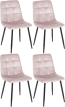 4er-Set Esszimmerstühle bequeme Lehne, bis 150 kg, Bodenschutz