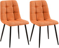 2er Set Elegante Esszimmerstühle mit Stoffbezug – Samt oder Gewebt, Metallgestell, Verschiedene Farben