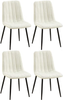 4er Set Esszimmerstühle modern, bequem & stilvoll Stoff & Samt