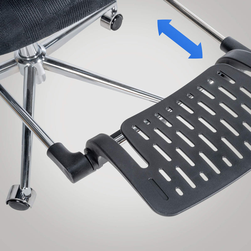 Ergonomischer Bürostuhl mit Fußstütze 3D-Armlehnen & verstellbarer Kopfstütze