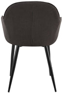 Esszimmerstuhl mit Armlehnen gepolstert Stoff Bezug Metallgestell  150 kg belastbar