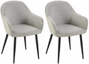 2er Set Esszimmerstühle Boise Stoff