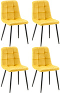 Esszimmerstühle 4er Set mit Samtbezug und hoher Rückenlehne - Moderne Polsterstühle für Wohnzimmer und Küche