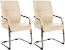 2er Set Besucherstühle mit Komfortpolsterung und Stahlgestell