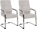 2er Set Besucherstühle mit Komfortpolsterung und Stahlgestell