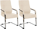 2er Set Besucherstühle mit Komfortpolsterung und Stahlgestell